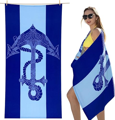 cabanana Toalla de playa sin arena Toalla de playa grande de gran tamaño a prueba de arena, 70 x 35 pulgadas, toalla de piscina de microfibra