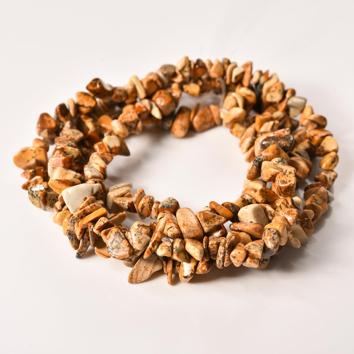 Perles en jaspe naturel de 5 à 8 mm, pierres de lithothérapie