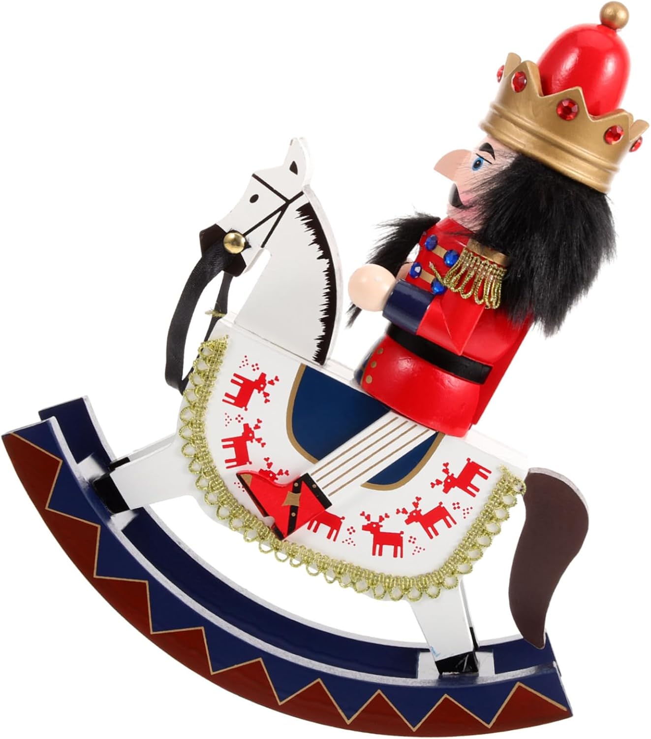 Ciieeo Wooden Nutcracker Puppet Decor Intricate Handcrafted Soldier Figure for Christmas Tabletop Festive Wood Nutcrackers Ornament Classic Holiday Shelf Decoration