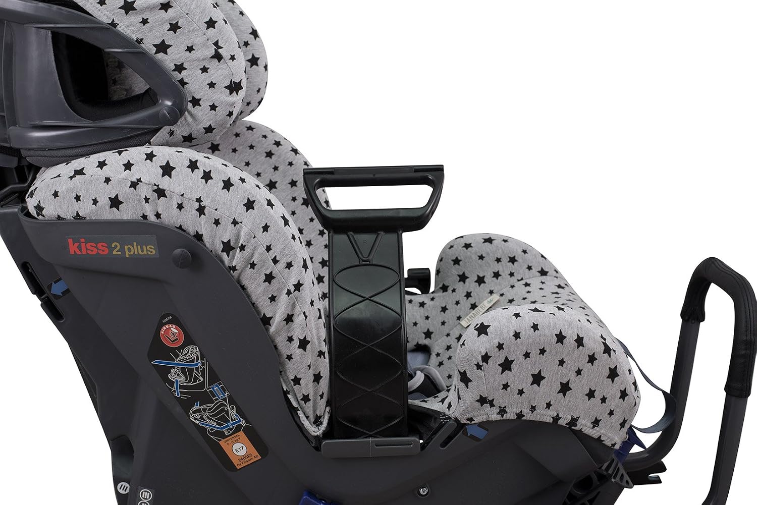 JYOKO Kids Baby car seat Cover Made Cotton Compatible with Klippa Kiss 2 and Klippan Plus (Black Star) - Image 4