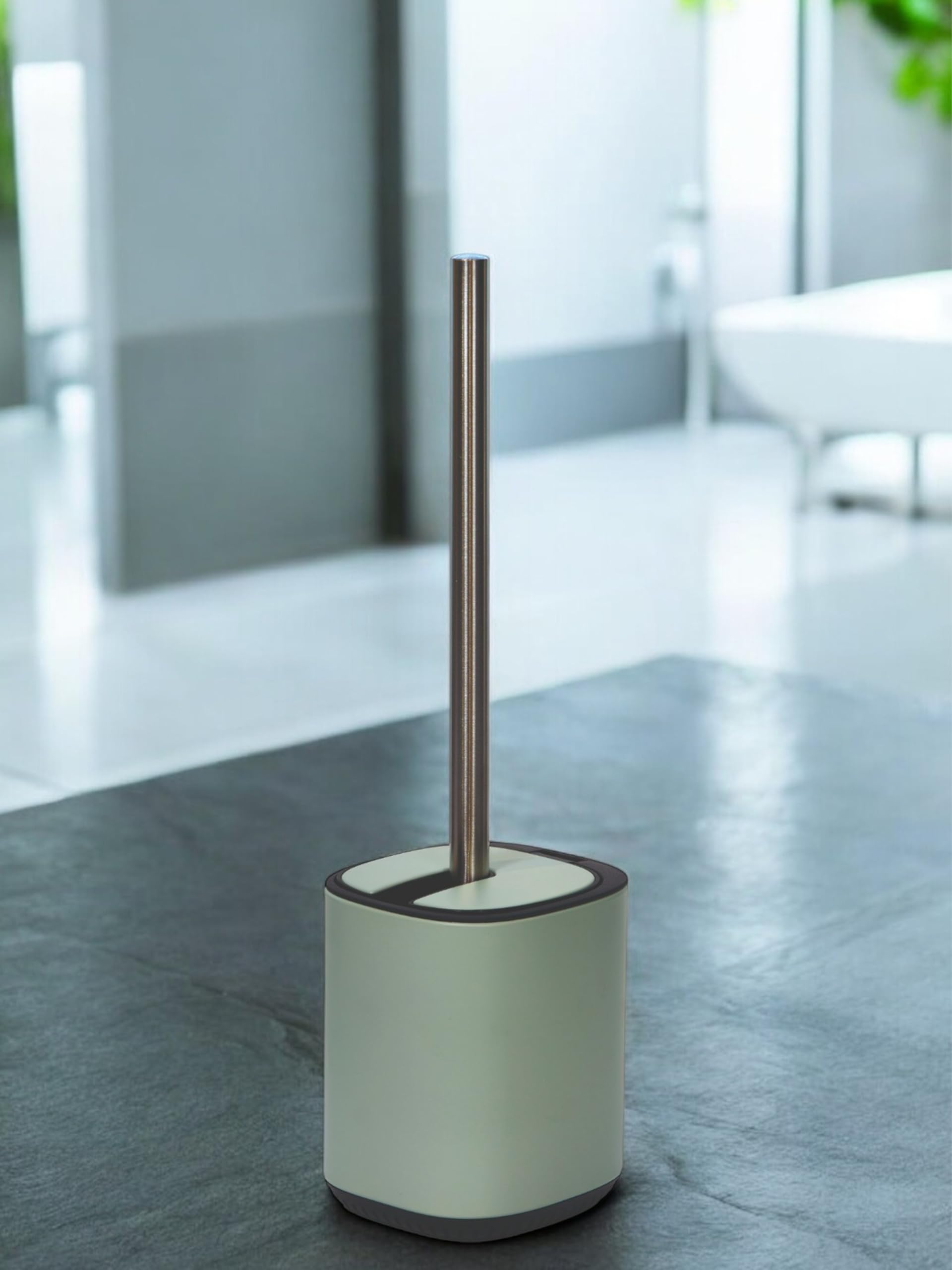 Showerdrape Sage Green Echo Steel Toilet Brush & Holder