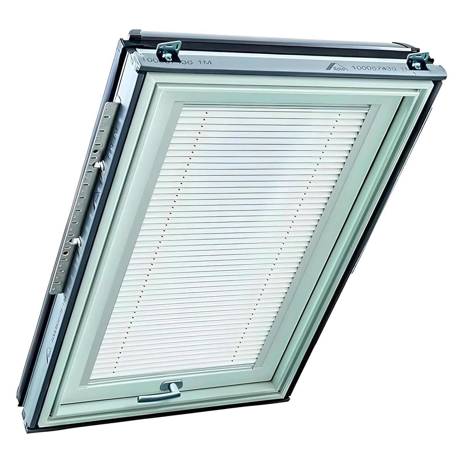 Roto Estor Plegable Original ZFA para tragaluz, riel de guía Plateado, se Puede Utilizar por Ambos Lados, para claraboya, Serie Q, tamaño 114/140, 11/14, Color de la Tela Blanco