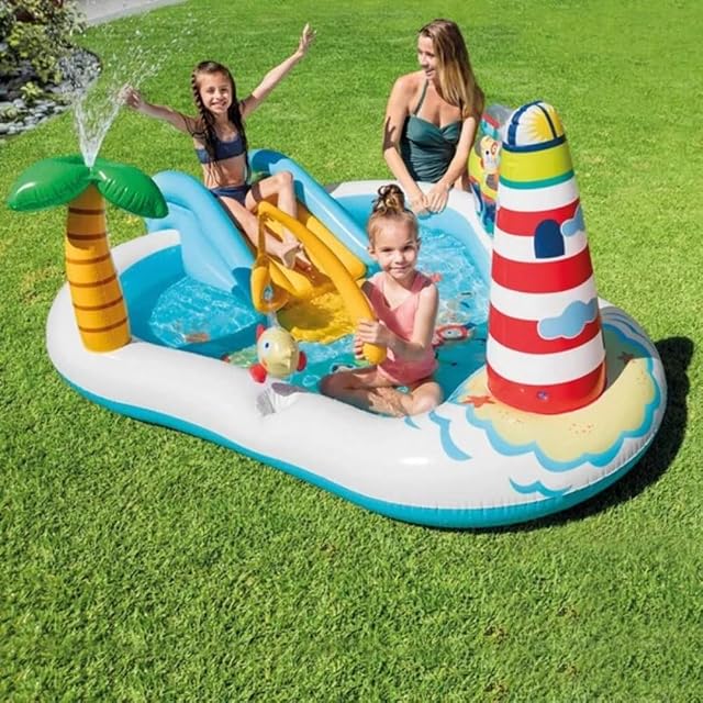 Foto 4 de 7 de Intex 57162NP - Centro de juegos acuático con motivos de pesca, Multicolor