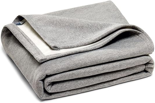 MV Sport Lightweight Sweatshirt Blanket Throw Warm & Cozy, Breathable Oversized Fleece Knit, Couch, Bed, Travel, Cold Nights, and Outdoors Soft Light Weight Blanket 54" x 84" Graphite
