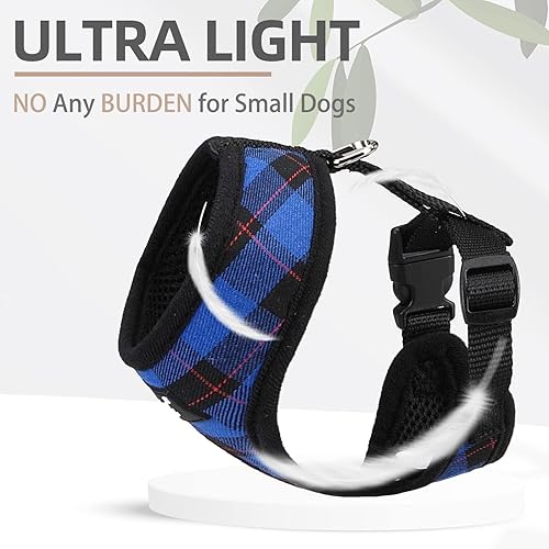 Miniatura 5 de PUPTECK Arnés de malla suave para perro, mascota, cachorro, gato, cómodo chaleco acolchado sin tirones