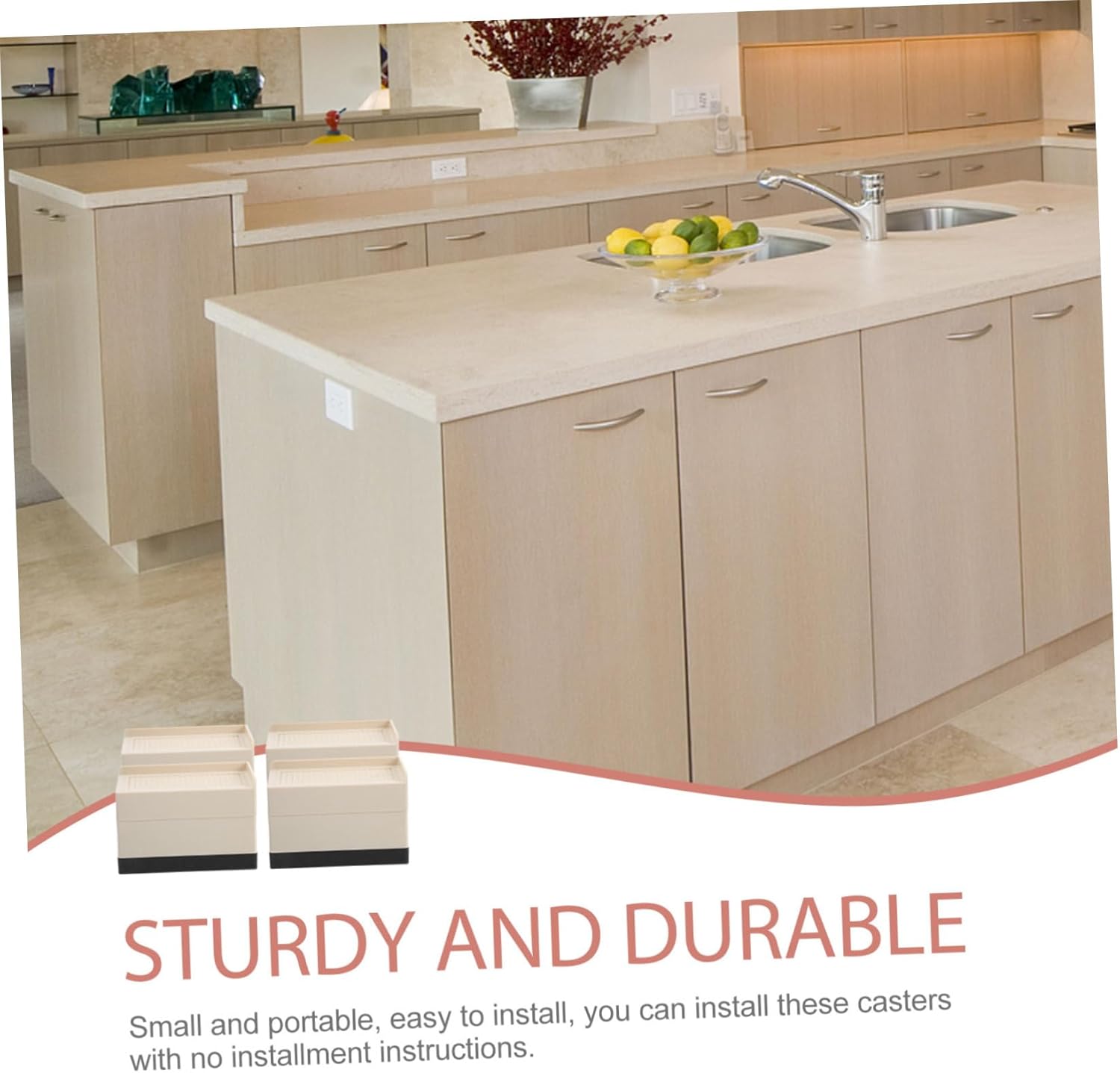 4pcs Bed Risers Table Wash Machine Riser Thicken Couch Lifters Heavy Duty Pp TPU Material