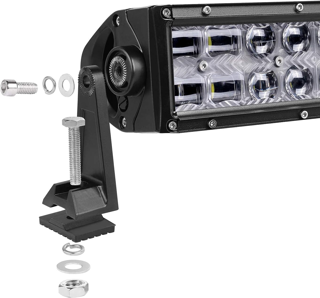 Side Brackets, AKD Part Light Bar Mounting Brackets Kit Universal Side Mount Offroad Truck LED Bar Brackets 2 Pack