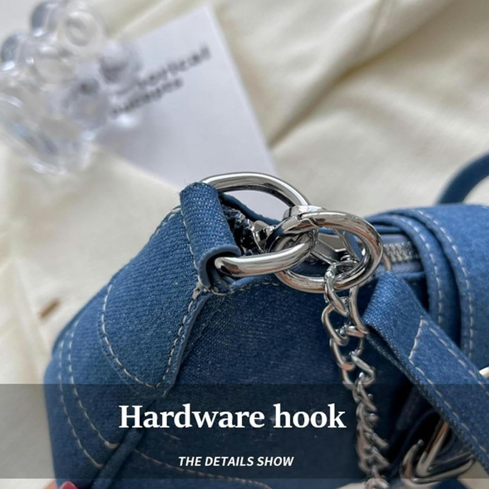 Borsa Donna Tracolla Stume da Spalla da Donna in Denim da Donna Borsa A Tracolla da Donna Sacca da Donna Casual-blue-25x7x13