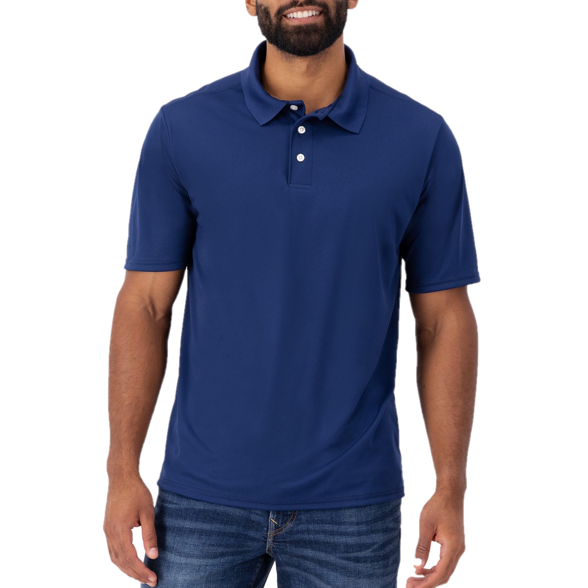 Hanes Sport Men's Cool DRI Men's Performance Polo,Navy,X-Large
