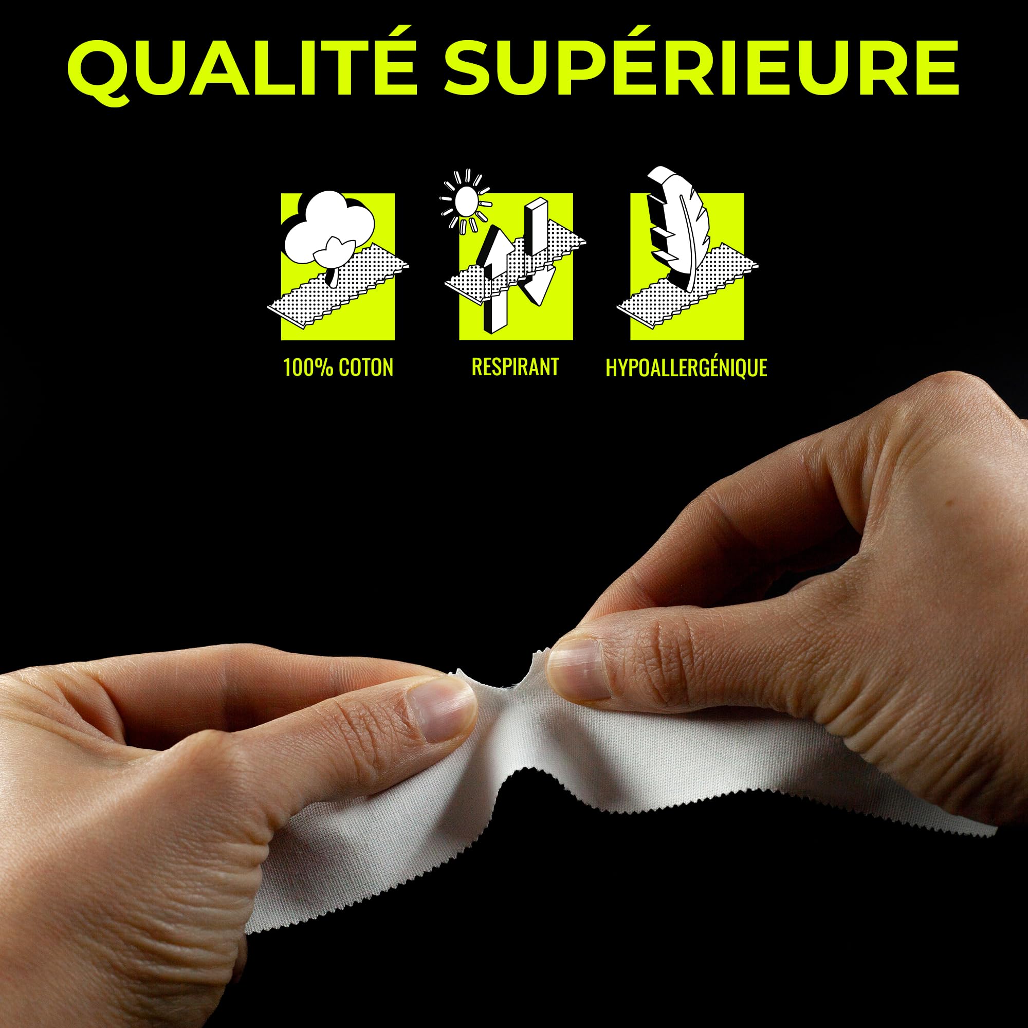 KALAHARI 12 x Sport Tape extra long (Total 164m), Sparadrap, Bande strapping adhésif, Ruban Athlétique Sportive, bandage Doigt, Esacalade, Strap Sport, Inélastique, 100% coton, blanc - 3,8 cm x 13,7 m