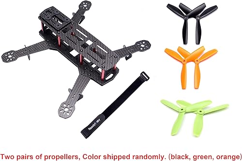 Miniatura 2 de Readytosky FPV Racing Drone Frame 5 pulgadas Fibra de Carbono Quadcopter Frame Kit con 0.157 in FPV Frame Arms+Lipo Batería Correa