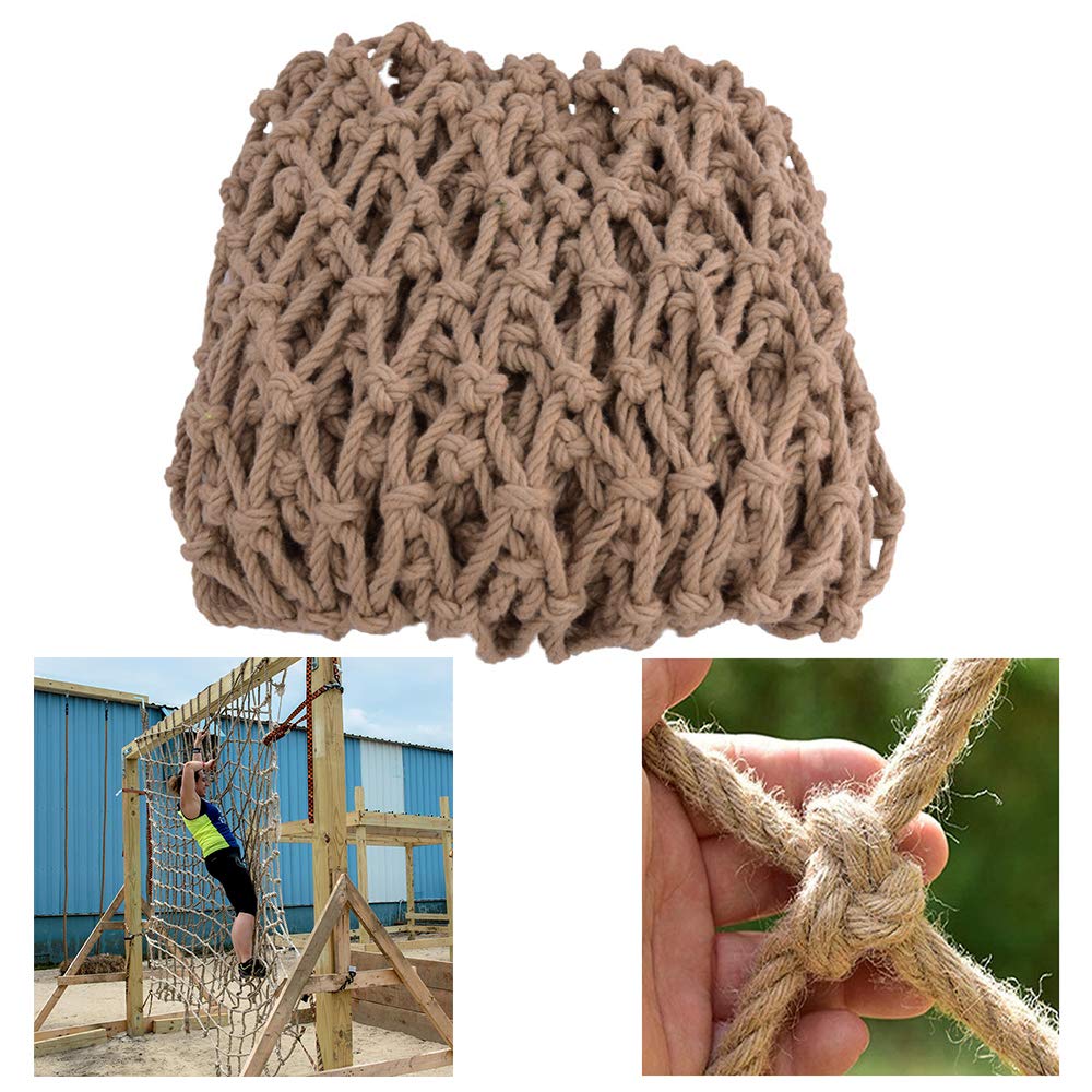Red Cuerda Escalada, Red Seguridad para Niños, Columpio Seguridad para Escaleras Cuerda Roca Al Aire Libre, Red Cuerda Cáñamo para Niños, Diámetro 12 Mm