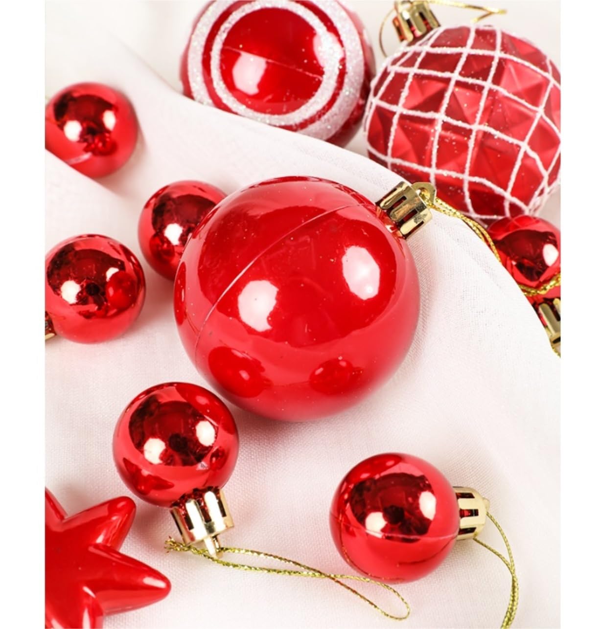 Christbaumkugel Set Weihnachtskugeln 36 Stück Weihnachtsbaumkugel-Ornamente Für Weihnachtsdekoration, Ornamente, Weihnachtsbaumdekoration, Urlaub Weihnachtsbaum Bälle Dekorationen Weihnachtskugel ( Co