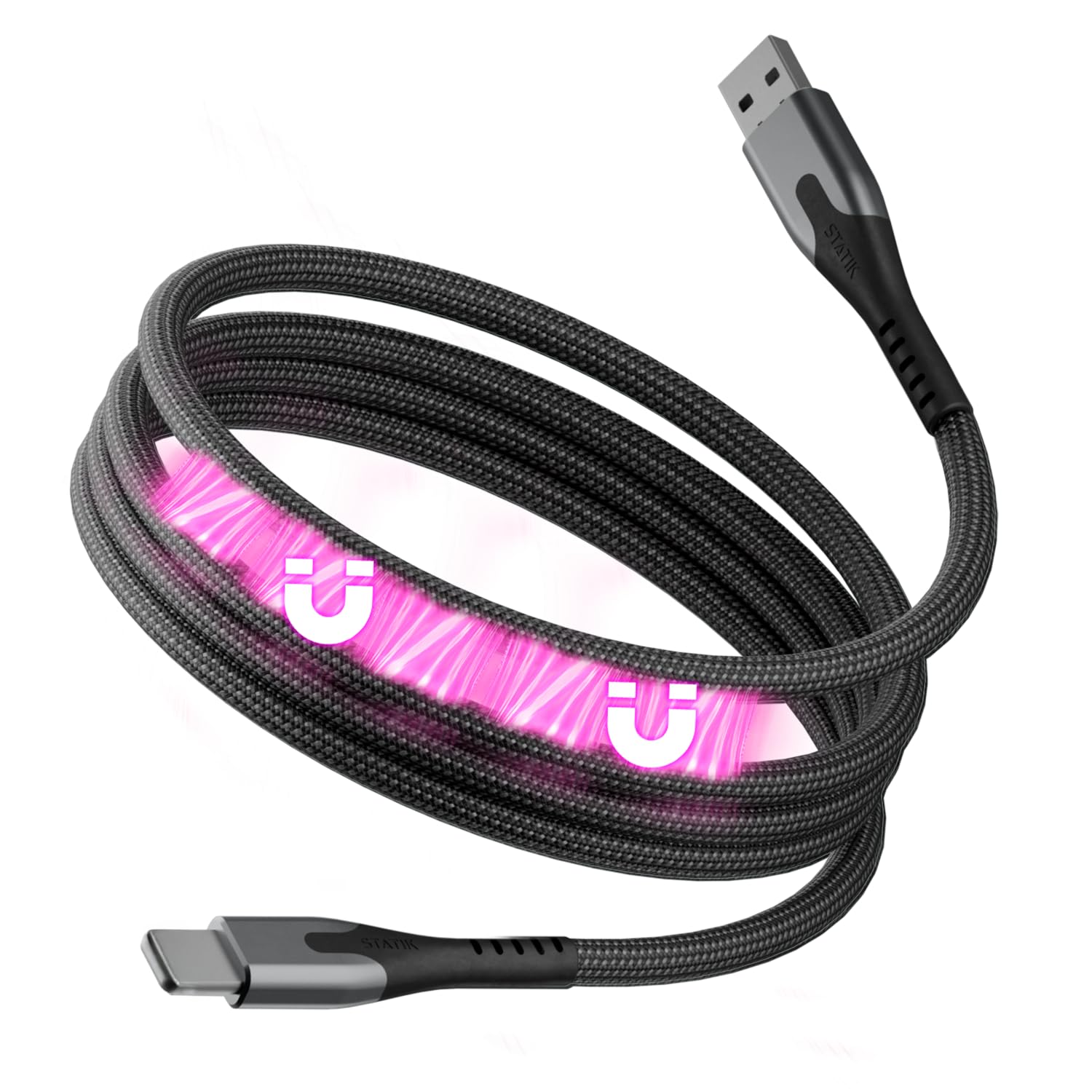 Statik MagStack iPhone Charging Cable, Organized Clutter-Free Magnetic Cable, 12W Charging & Data Transfer, Magnetic Charging Cable for iPhone 14 Pro Max, 13 12 11, 3FT/1M Statik MagStack iPhone Charging Cable, Organized Clutter-Free Magnetic Cable, 12W Charging & Data Transfer, Magnetic Charging Cable for iPhone 14 Pro Max, 13 12 11, 3FT/1M