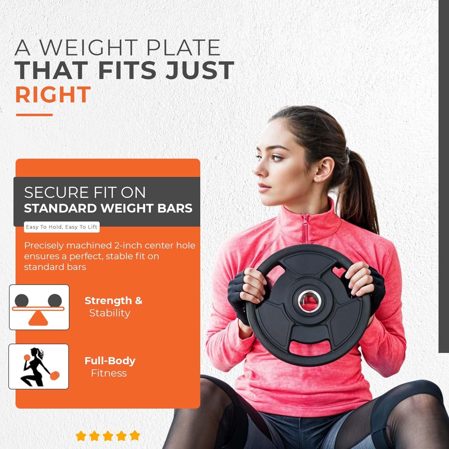 Olympische Hantelscheiben aus Urethan - Langlebiges, geräuscharmes Design für Krafttraining, Gewichtheben und Heim-Fitnessstudio - Mehrere Gewichte erhältlich (15 kg)