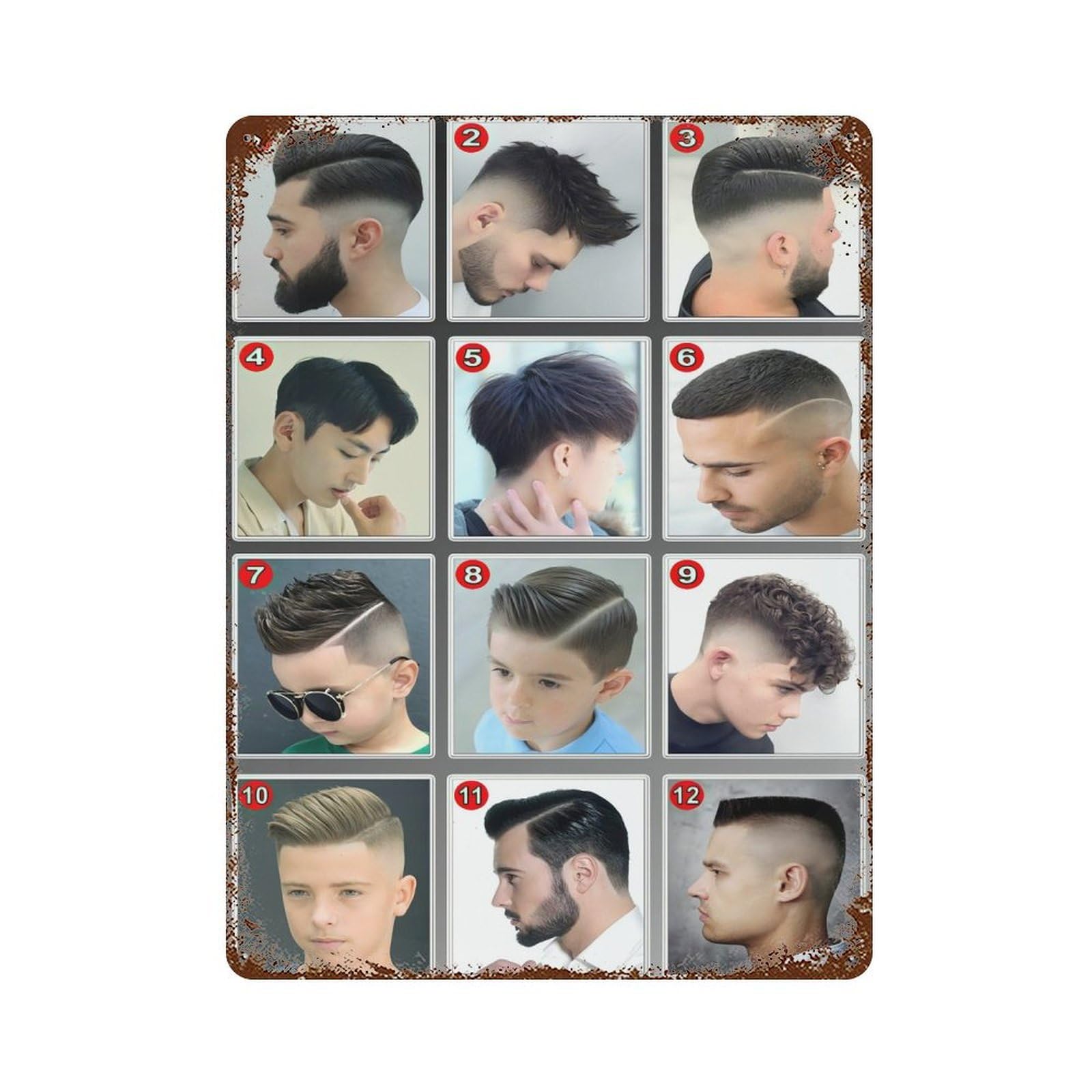 xiaoxiaoshen Barber Shop Fashion Hairstyle (17) Wall Decor Art Metal Tin Poster Modern Home Decor Art Home Bar Shop Decorations Vintage Sign 40x30cm