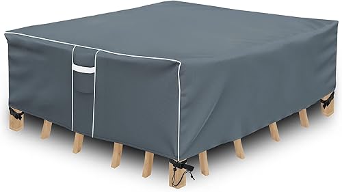 Fundas cuadradas para muebles de patio, cubierta impermeable para muebles de exterior, 500D resistente, protección para todo tipo de clima, juego de