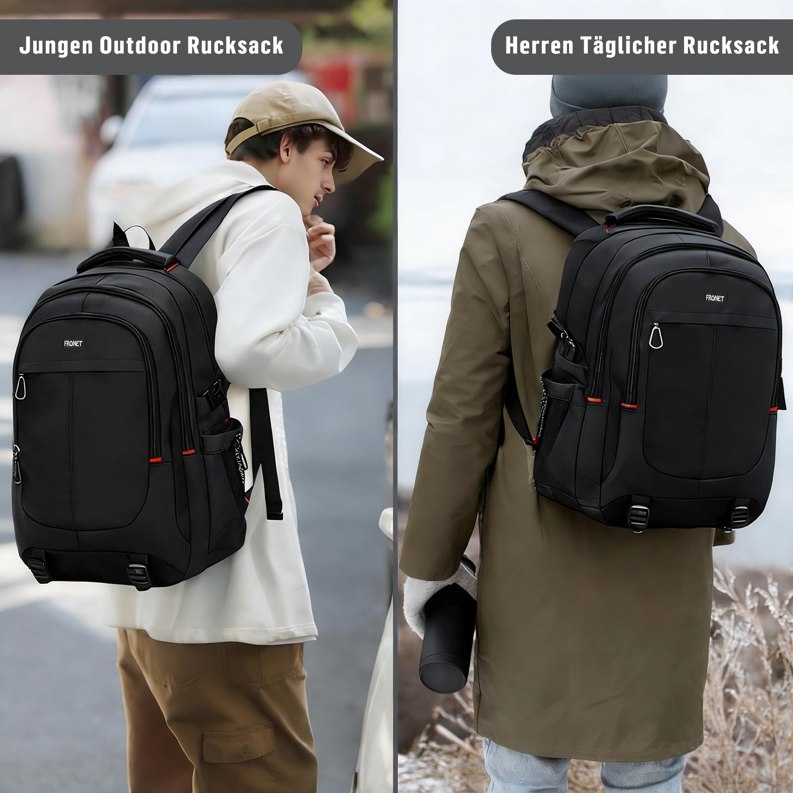 Schulrucksack Teenager Jungen Schulranzen Laptop Rucksack Tagesrucksack