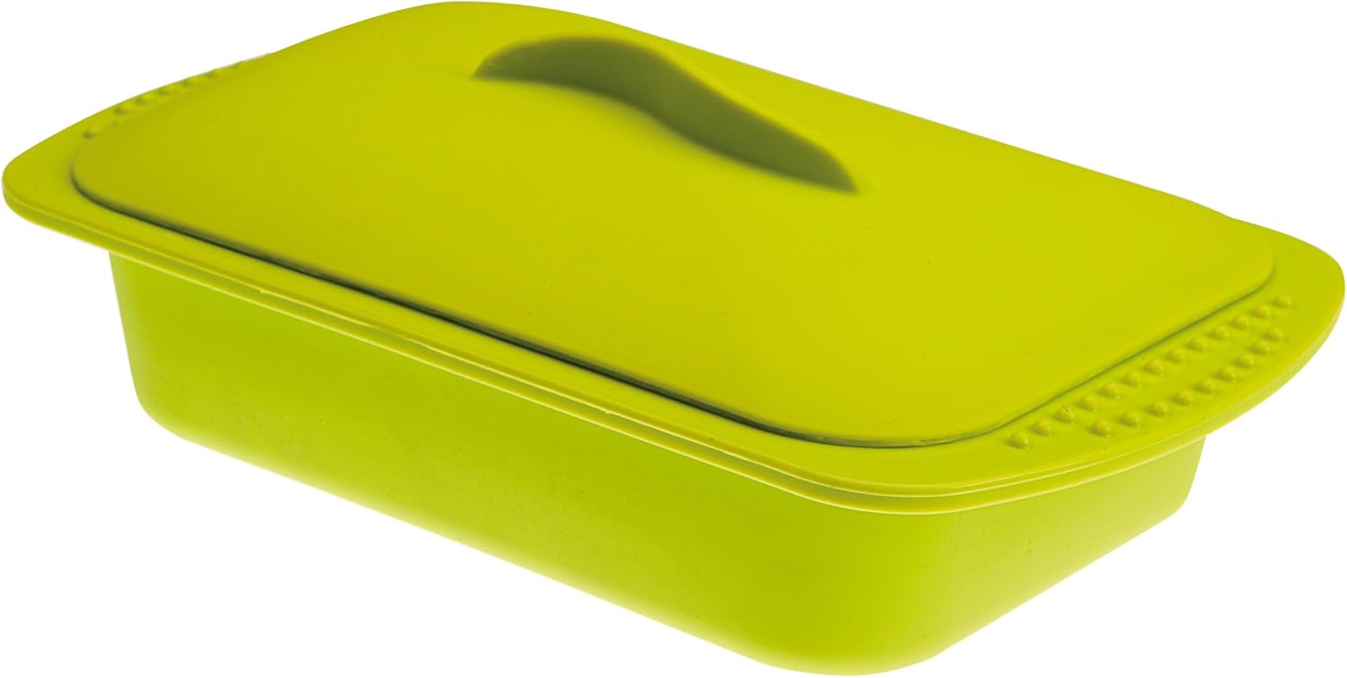 IBILI Silicone Steamer, Green, 21 x 28 x 8 cm
