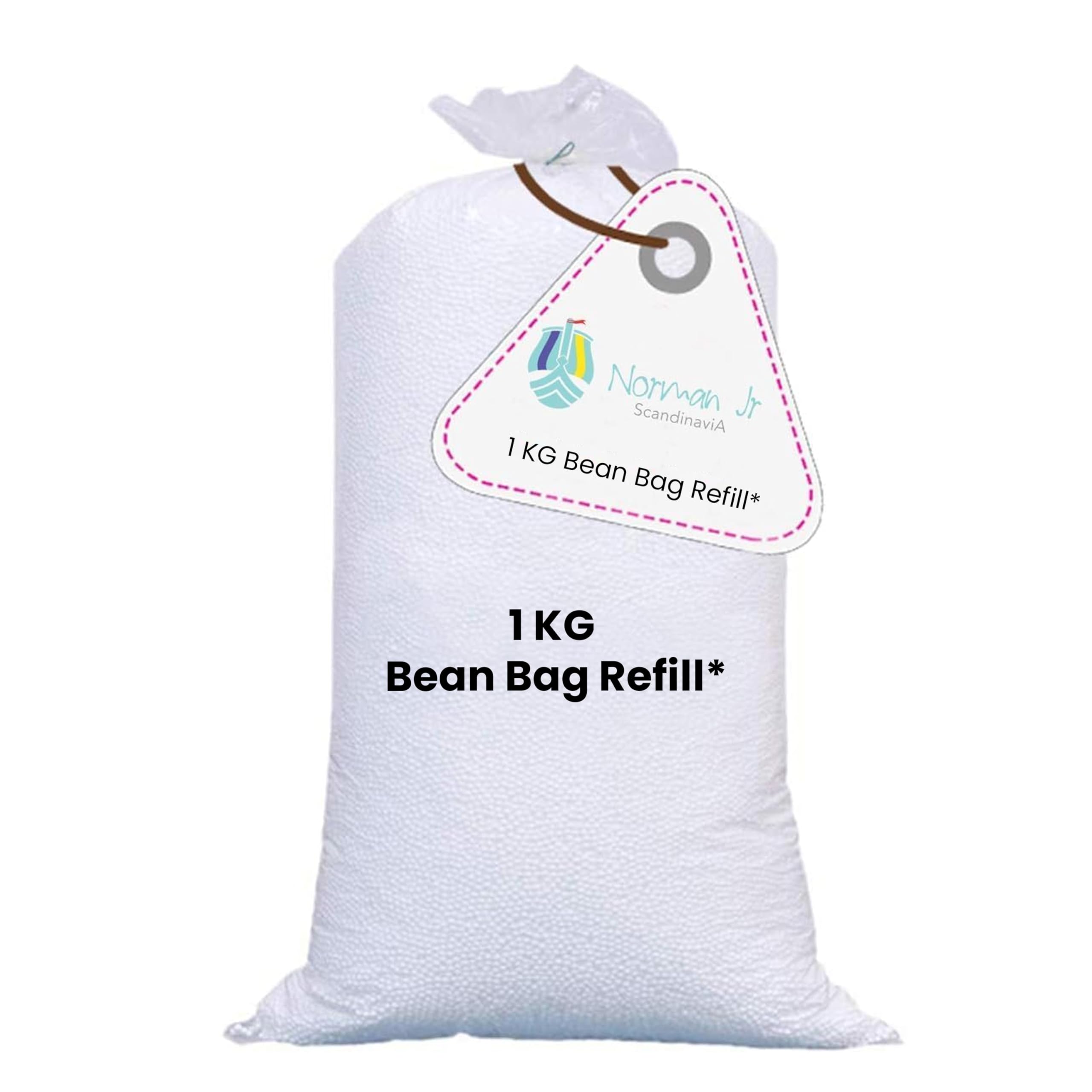NORMAN JR Premium Virgin Grade Thermocol Balls Refill for Pillows, Sofa, Bean Bags, Soft Toys & Beans for Bean Bag Refill 1 Kg (White)-image-27