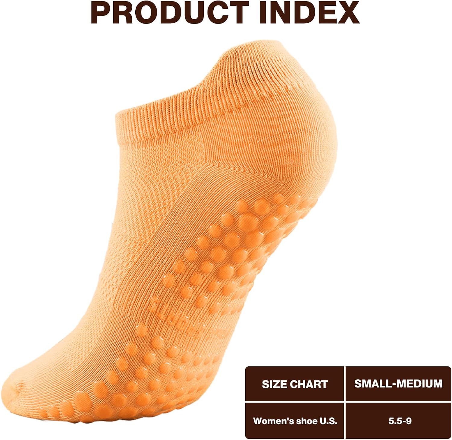 10 Pairs Grip Pilates Socks for Women Grip Socks Non-slip Yoga Athletic Sock for Yoga Ballet Barefoot Workout Hospital Gym Athletic - Image 5