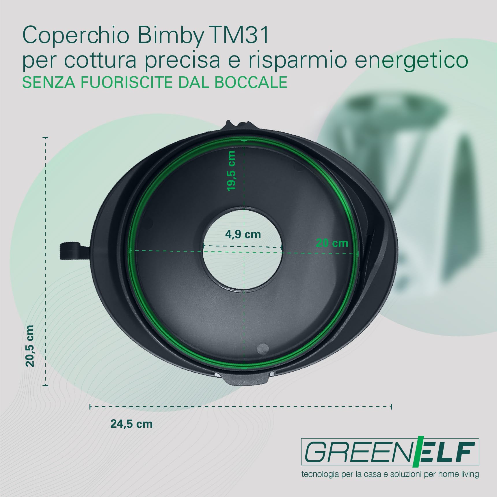 Coperchio Bimby TM31, Ricambio Compatibile con Bimby TM31, con Elegante Guarnizione Colorata per Cottura Precisa, Sigillatura Ermetica Anti-Fuoriuscite, Facile da Sostituire e Pulire