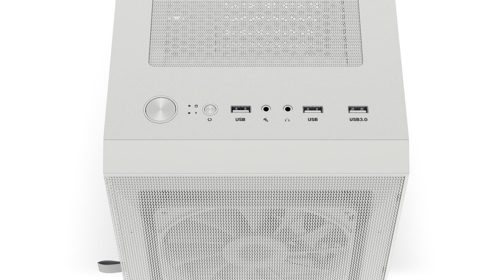 KRUX Vako White RGB,ATX MATX Gaming PC Carcasa Blanca, Ventilador de 2 x 140 mm, Interior Espacioso, Carcasa de PC ATX, Buen Flujo de Aire, hasta 310 mm GPU, PC Case Blanco, KRXD005