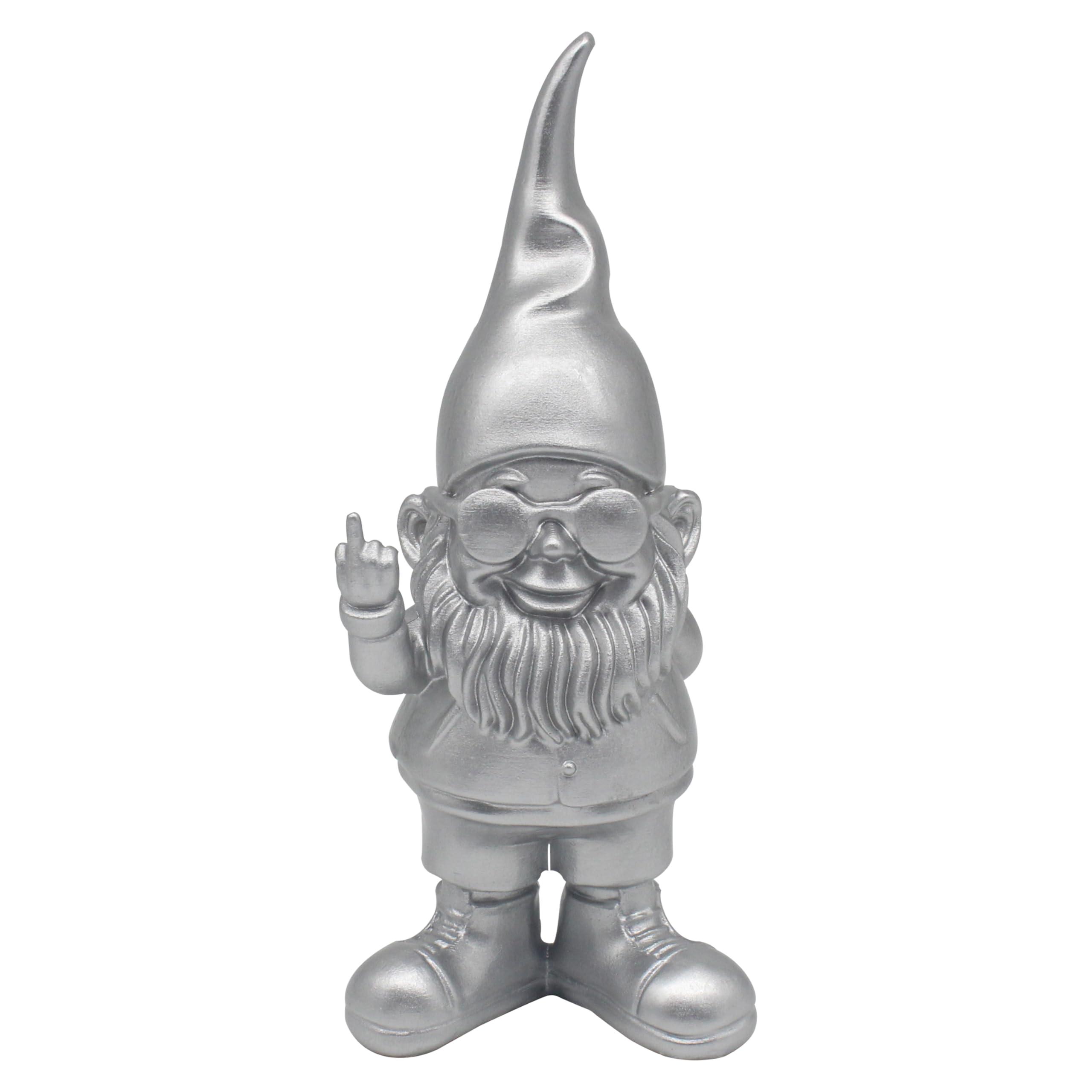 Lesser & Pavey Gnomes Home Decor Figurines & Ornaments For Home & Office, Swearing Silver, 27 Cm