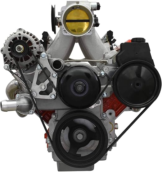 ICT Billet LS Turnbuckle Alternator Relocation Kit w/ LS1 Power Steering and Water Pump Made in USA Aluminum Compatible with GM Chevy 5.3 6.0 6.2 LS1 LM7 LR4 LQ4 LS6 L59 LQ9 LM4 L33