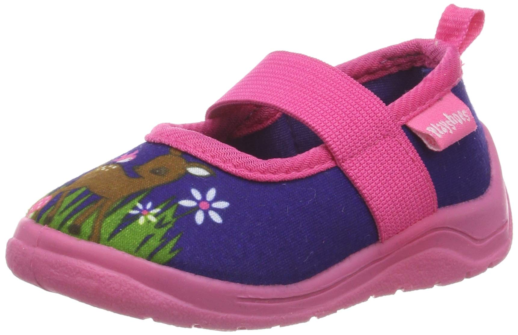 Playshoes Reh, Unisex Kids’ Low-Top Slippers, Pink (Marine/Pink 372), 9 UK (26/27 EU)