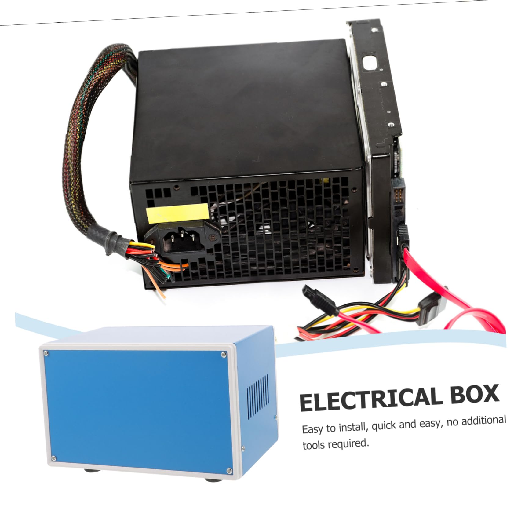 NUOBESTY Caja de Conexiones Eléctrica Pequeña de Plástico y Metal, Resistente al Polvo, Tamaño 110x180x130 Mm, Caja para Proyectos Eléctricos y Salida Exterior, Uso Industrial