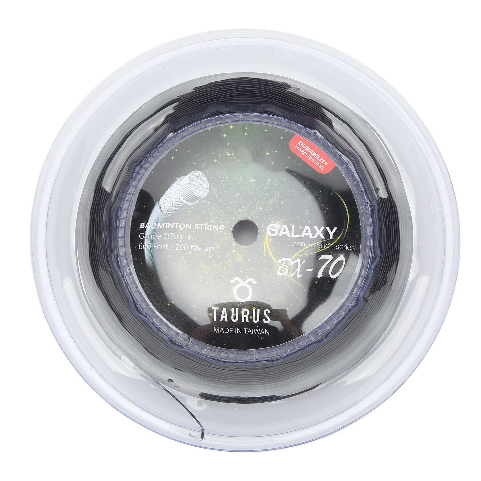 Corde De Badminton POWERTI BX70 - Nylon Haute élasticité - Diamètre 0.7 Mm - Bobine 200 M - Pour Raquettes
