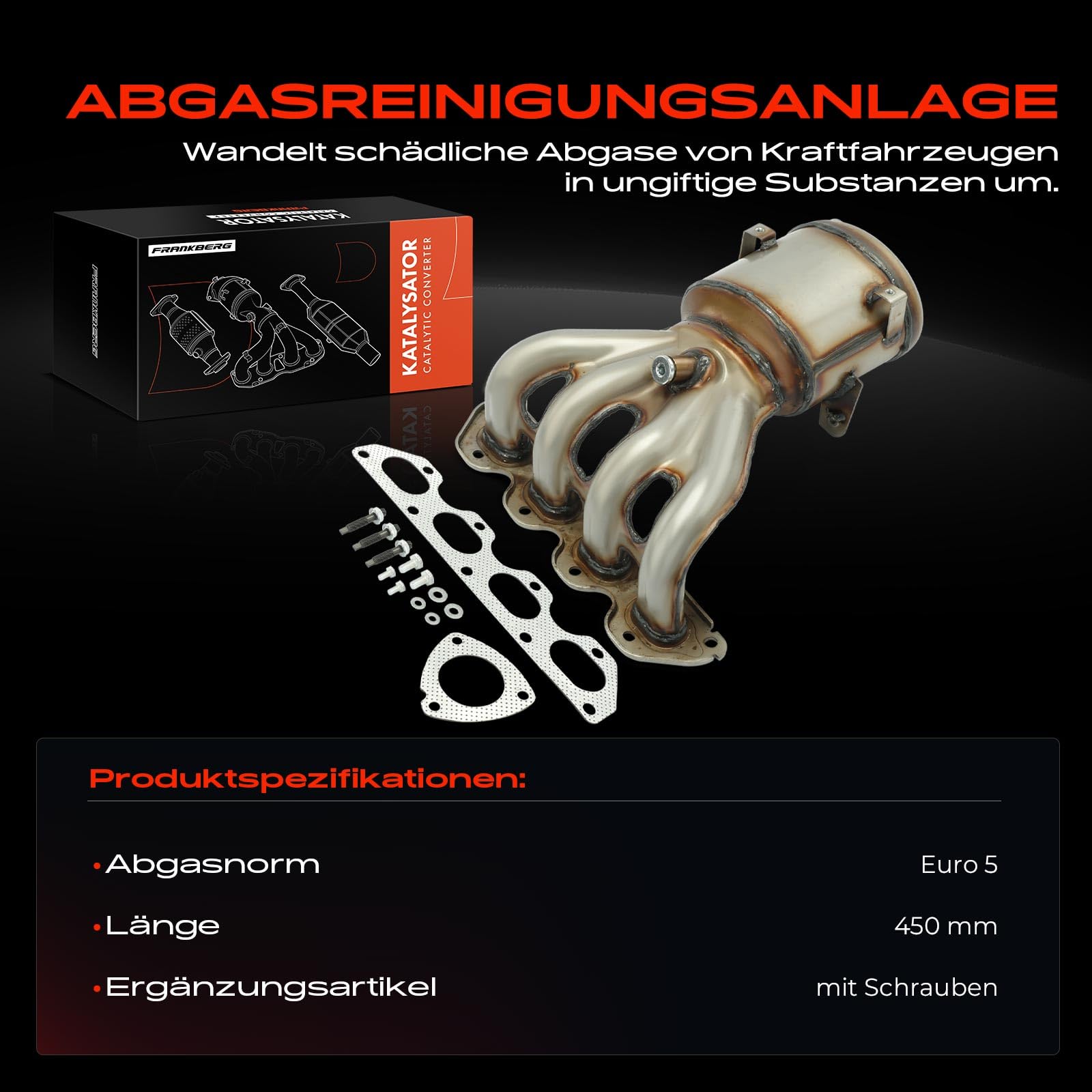 Frankberg Katalysator Rußpartikelfilter Benzin Kompatibel mit Astra H L48 1.6 1.8 Astra H Caravan L35 1.6 (LPG) Signum Z03 1.8 Vectra C CC Z02 1.8 Zafira B Kasten/MPV A05 1.8 VAN Replace# 12992393