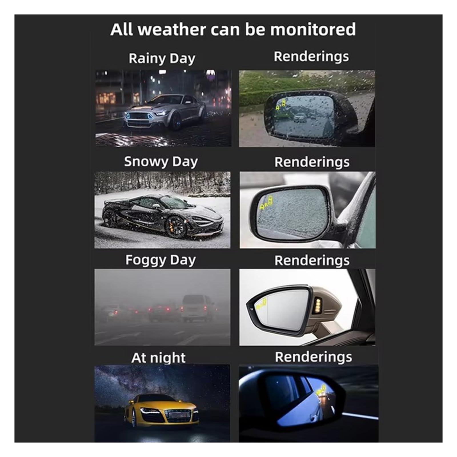 Parking Radar Alerta Monitoreo Punto Ciego bsd para Coche Radar microondas 24GHz detección Punto Ciego Asistencia para Cambio Carril área ciega bsm Sistema prevención colisiones