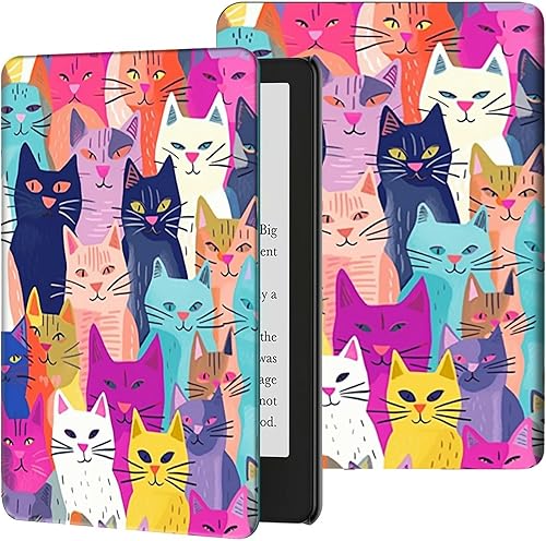 Vista 42 de Funda para Kindle de 6 pulgadas (11.ª generación, versión 2024/2022) delgada de piel sintética, ajustable, multiángulo, Smart Shell con función