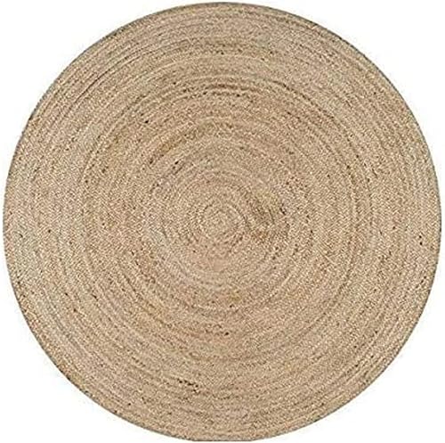 Miniatura 3 de Allen Home - Alfombra redonda de yute de 5 pies, colección reversible trenzada hecha a mano, de fibra natural, a prueba de polvo, vintage, alfombra