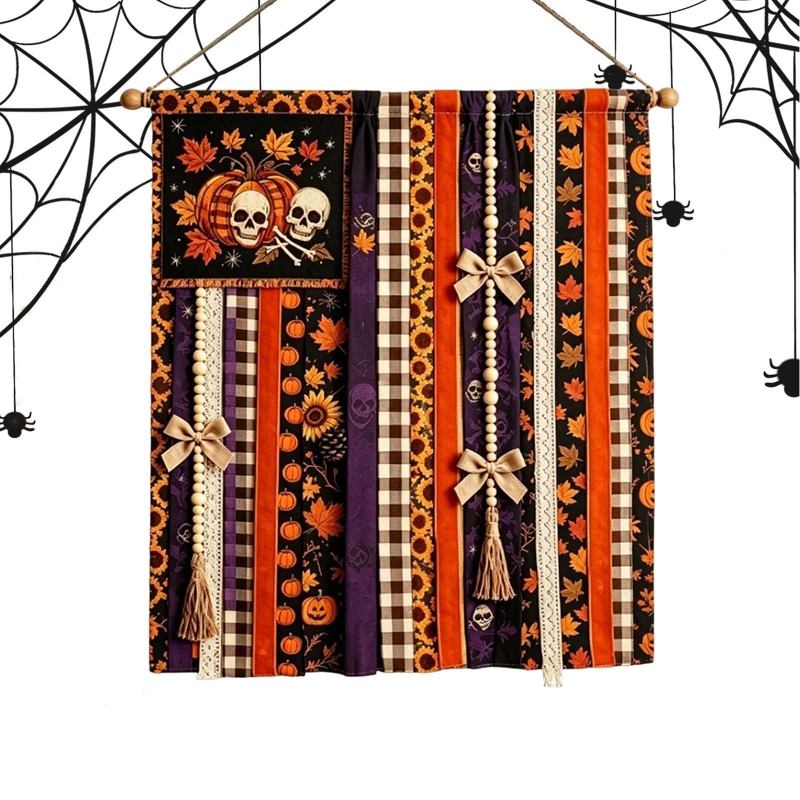 Banner Decorativo Halloween 68 X 76 Cm E Fantasma Divertenti Autunnali | Striscioni Halloween Per Decorazione Interna Per Casa Camera Da Cucina Parete Mensola Bar Caffè Autunno