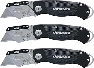 Husky Folding Lock-Back Utility Knife (Set of 3)