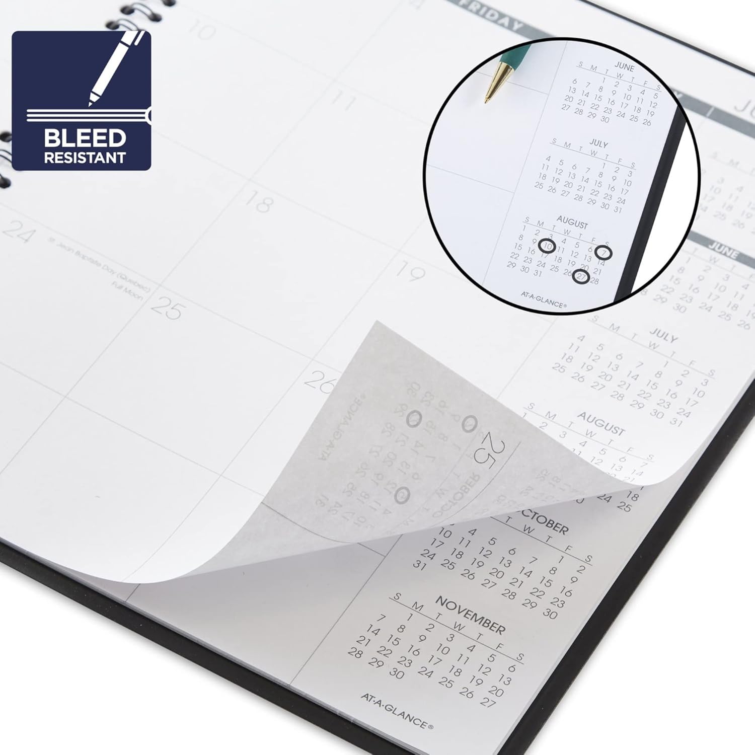 2022 Pocket Calendar by at-A-Glance, Weekly Planner, 2-1/2" x 4-1/2", Pocket Size, Unruled, Black (7003505)
