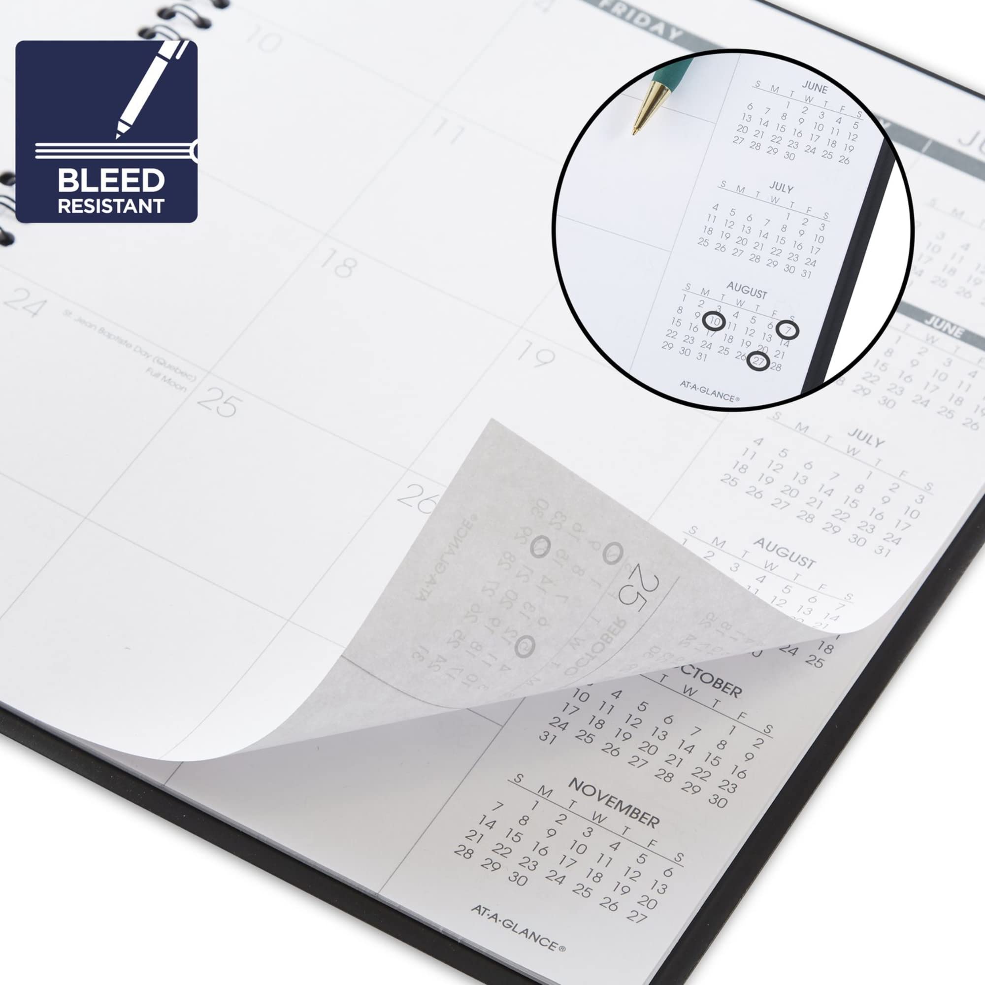 AT-A-GLANCE - Libro de citas semanal 2022 y planificador de 5 x 8 pulgadas, pequeño, DayMinder, negro (G20000)