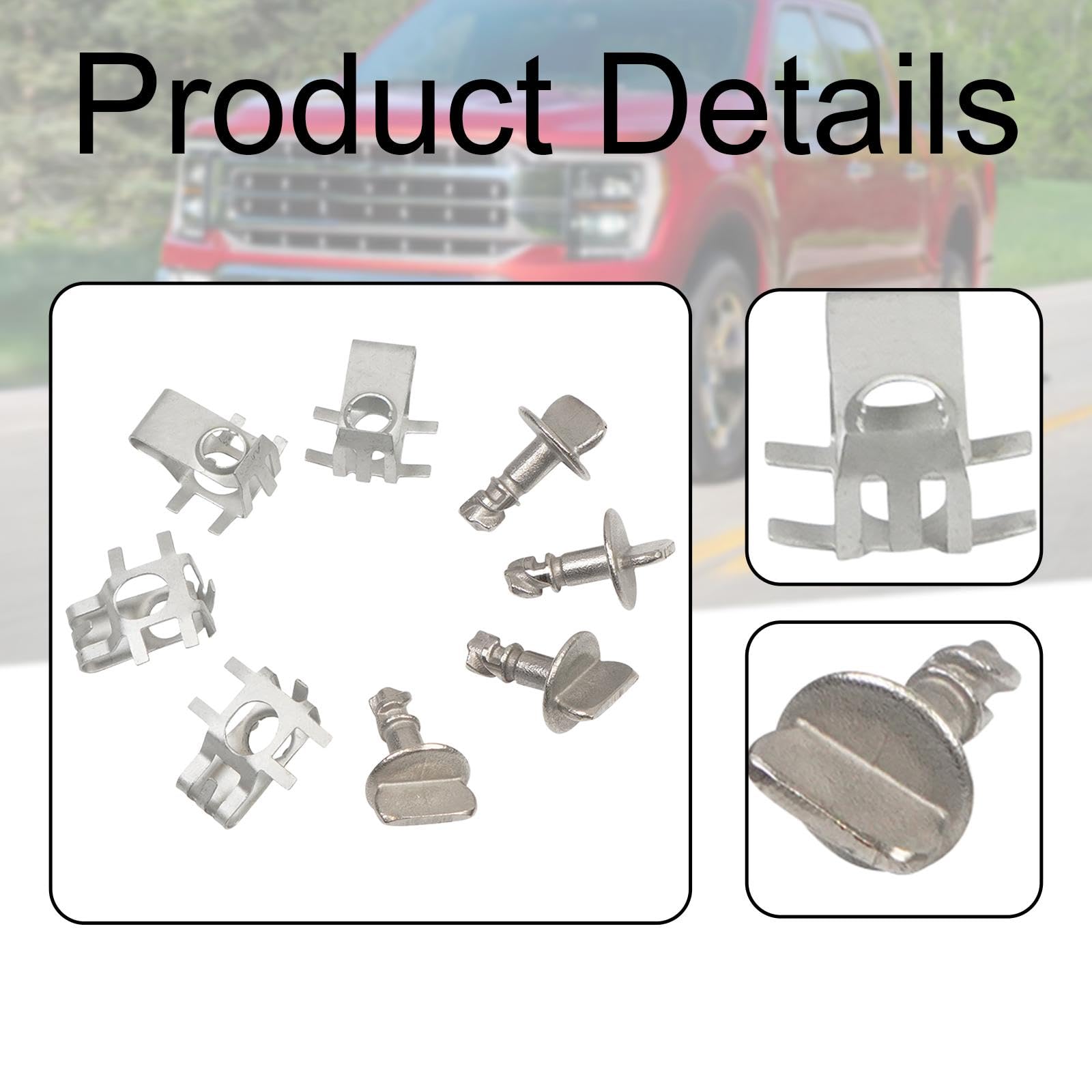 Milageto Engine Cover Retainers Thumb Pins Sturdy Modification Direct Replaces with Screws Nuts Retainers for W716006-s439