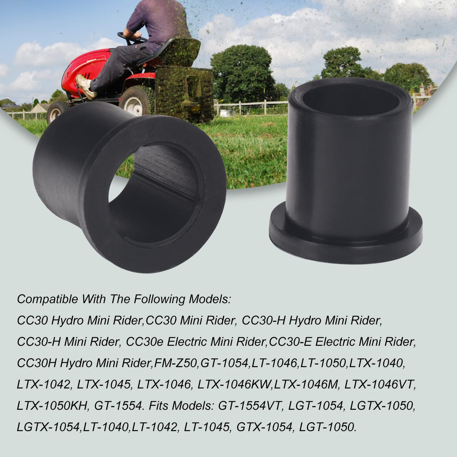 741-0990B 714-0162 741-0990 741-0516B Vorderradlagerbuchsen-Kit für Troy-Bilt MTD C-ub Cadet LT1042 LT1045 LT1046 LT1050 Rasenmäher – ersetzt 741-0516, 7 41-09 cm. 90A 741-0990B 736-04228A