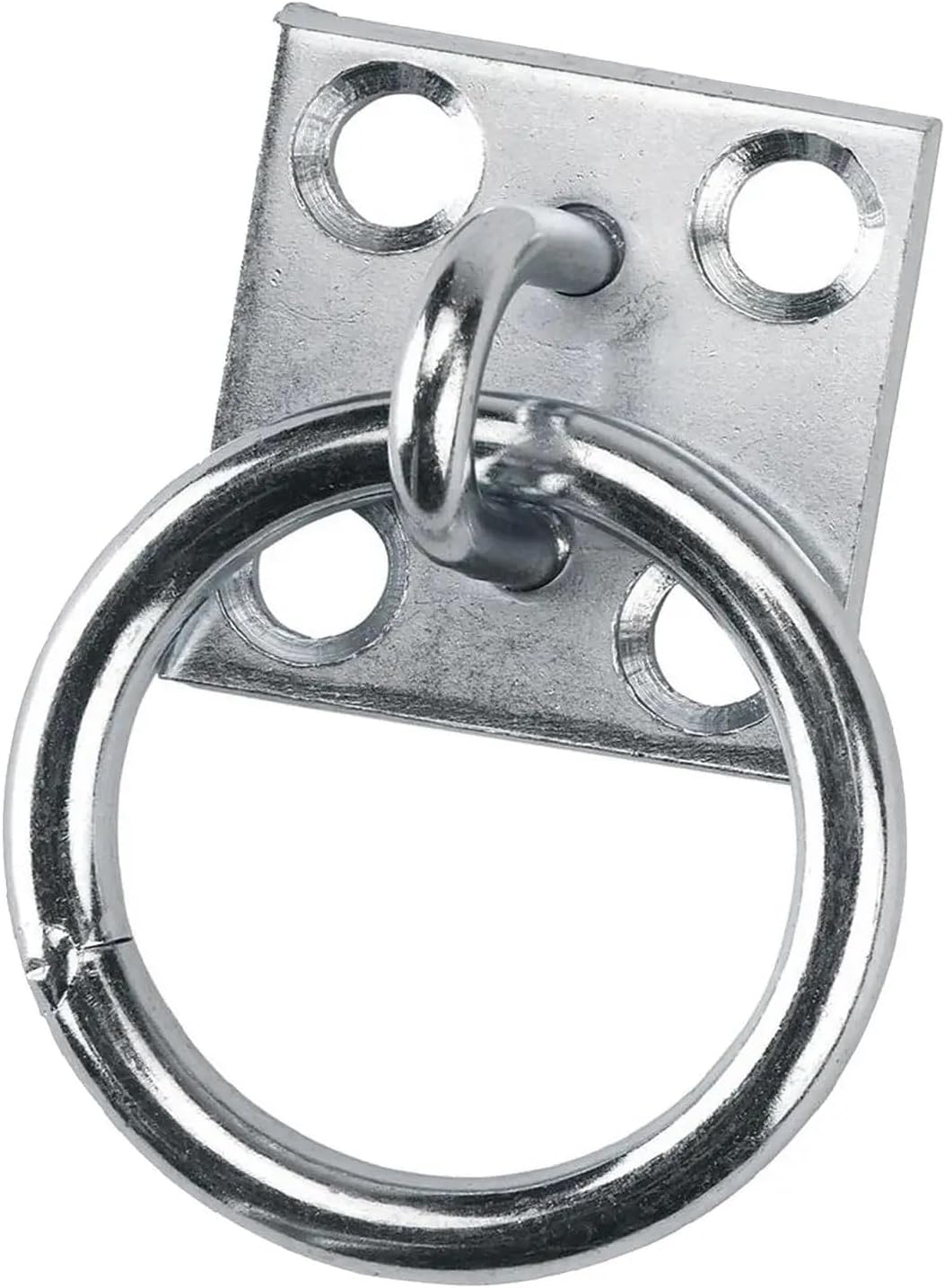 Blocker Tie Ring for Horses Tie Ring Plate Horse Stable Tying Horses 50x50mm Tether Iron Nickel Plated for Equestrian Supplies | 1SET