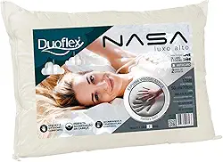 Travesseiro Nasa, Luxo Alto, Bege, 50x70 cm, Duoflex