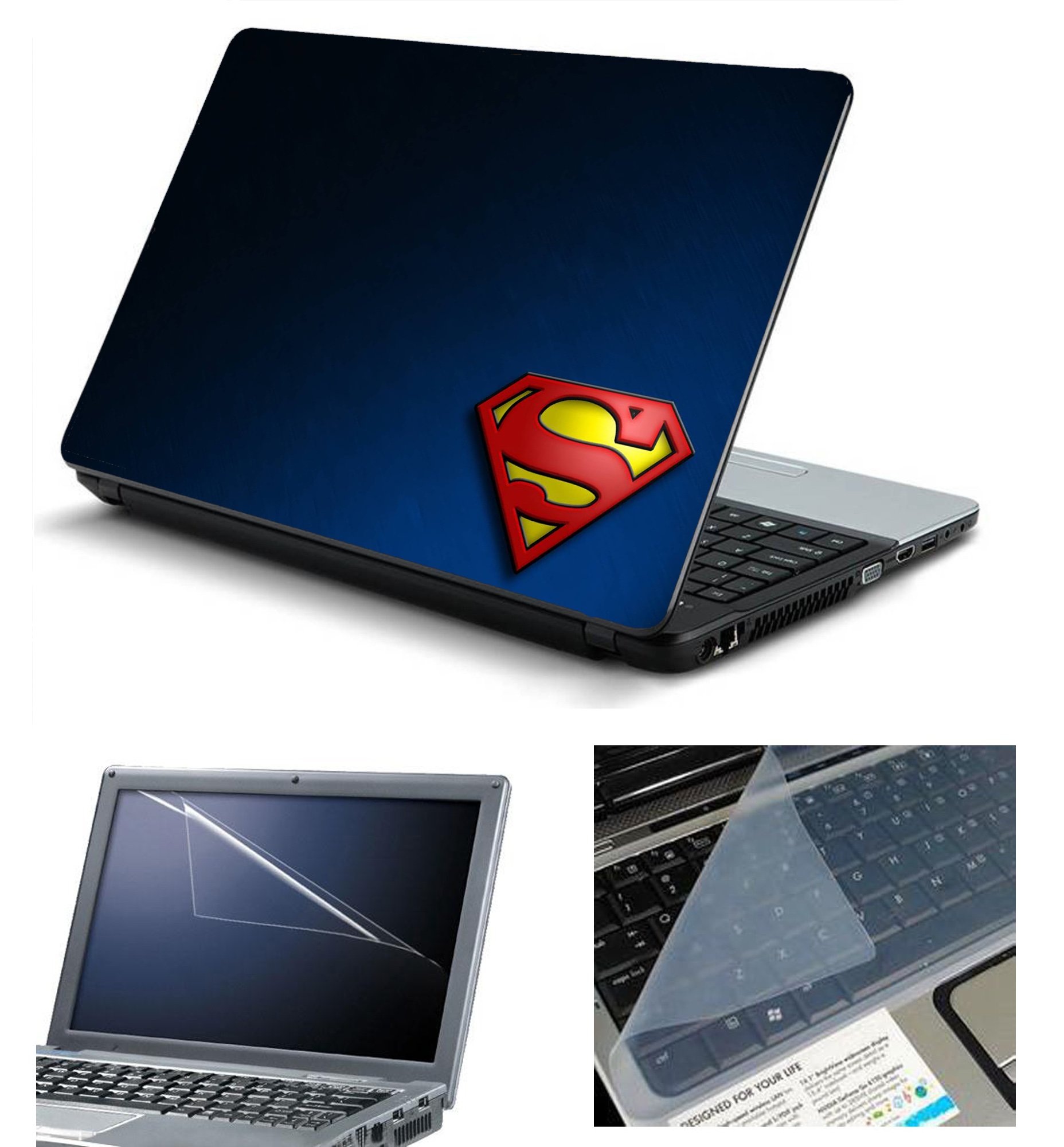 Namo Art 3in1 Laptop Accessories Combo Kit - Laptop Skins 15.6 inch Stickers with Laptop Screen Protector and Laptop KeyGuard for All Laptop - Notebook HQ1079 Right Red Superman Logo Large3in1HQ1079 (B01N185WB5) Amazon Price History, Amazon Price Tracker