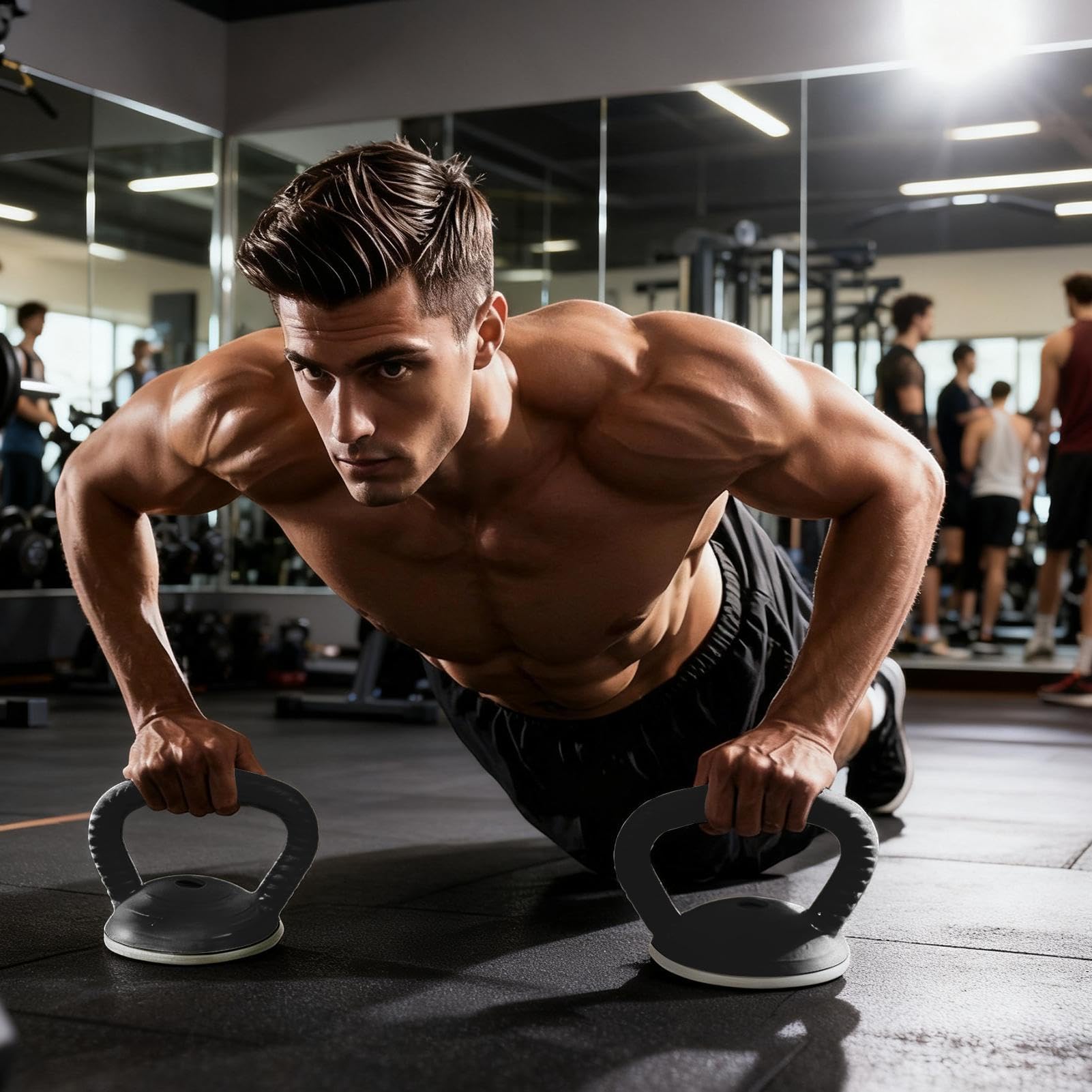 Kettlebell Grip – akcesoria zamienne do sztangi, ergonomiczne uchwyty do hantli do treningu siłowego, domu, siłowni, fitnessu, ćwiczeń, zawodów, podnoszenia ciężarów, 2,5 x 5 cm