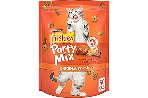 Friskies Cat Treats, Party Mix Original Crunch: The Purrfect Treat for Curious Kitties