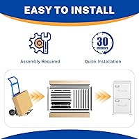 Vista 98 de Archivador vertical de 2 cajones con cerradura de metal, archivador vertical de metal, para oficina y hogar, archivadores verticales de acero
