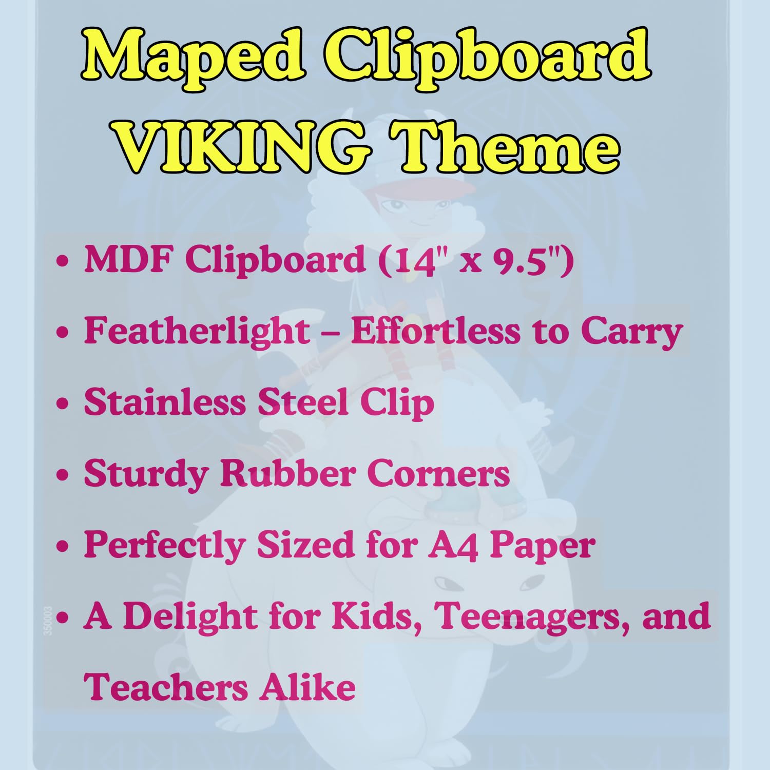 Maped Portapapeles Viking con pluma estilográfica, portapapeles azul, almohadilla de examen, pluma estilográfica, pluma de tinta, punta fina con bolígrafo de mejor rendimiento, bolígrafo recargable