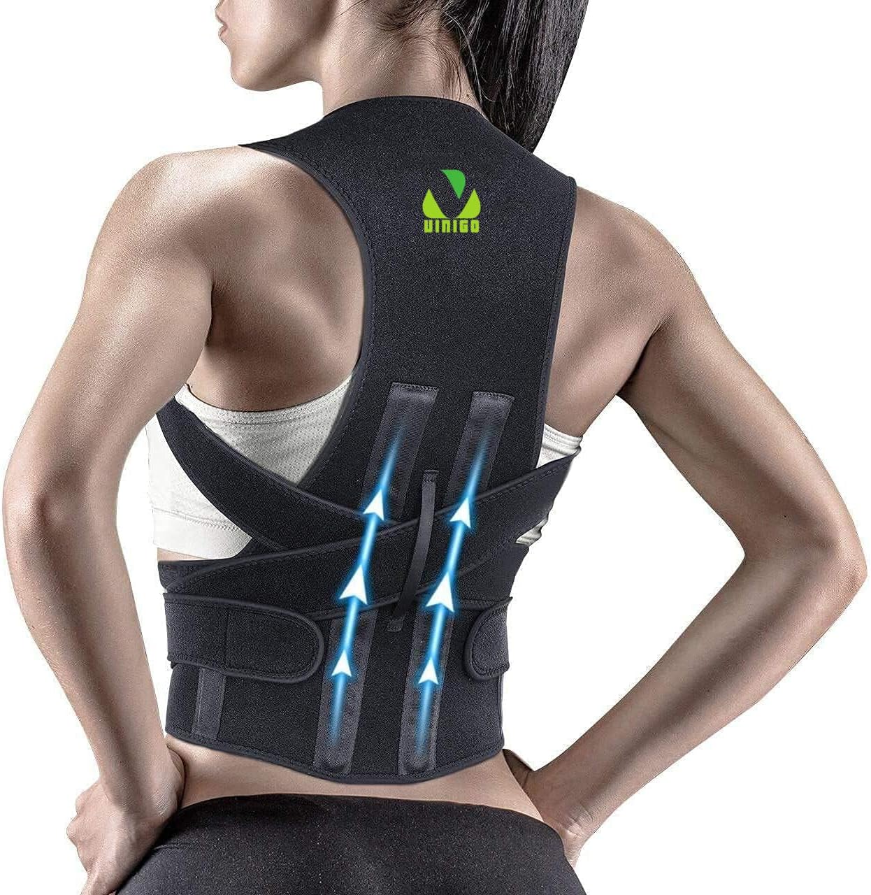 Plastic Premium Back Brace Posture Corrector Therapy Shoulder Belt For Back & Shoulder, Back Straightener Brace For Spine & Body Posture Correction, Backbone Support Belt-Free Size